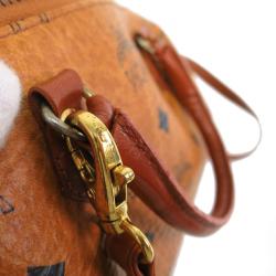 Pre Owned MCM Brown Conyac Visetos Boston