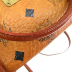 Pre Owned MCM Brown Conyac Visetos Boston