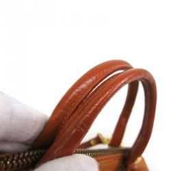 Pre Owned MCM Brown Conyac Visetos Boston