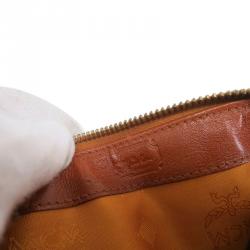 Pre Owned MCM Brown Conyac Visetos Boston