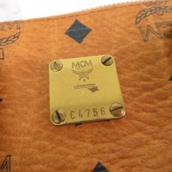 Pre Owned MCM Brown Conyac Visetos Boston