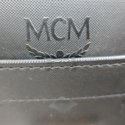 Pre Owned MCM Black Visetos Leather Shoulder Bag