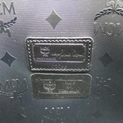 Pre Owned MCM Black Visetos Leather Shoulder Bag