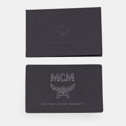 Pre Owned MCM Pink Cognac Viscos Coated Canvas and Leather Top Handle Bag