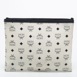 MCM Multicolor Visetos Coated Canvas Vogue Korea Zip Pouch
