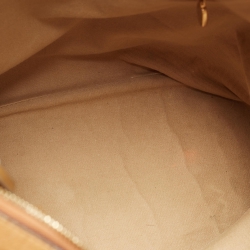 MCM Cognac Visetos Coated Canvas and Leather Hobo