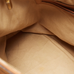 MCM Cognac Visetos Coated Canvas and Leather Hobo
