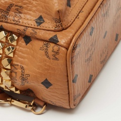 MCM Brown Visetos Coated Canvas X-Mini Bebe Boo Backpack