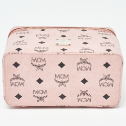 MCM Pink Visetos Coated Canvas and Leather Rockstar Vanity Case