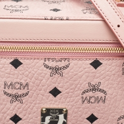 MCM Pink Visetos Coated Canvas and Leather Rockstar Vanity Case