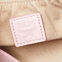 MCM Pink Visetos Coated Canvas and Leather Rockstar Vanity Case