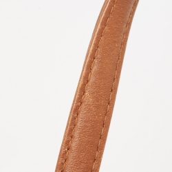 MCM Brown Visetos Coated Canvas and Leather Stripe Tote