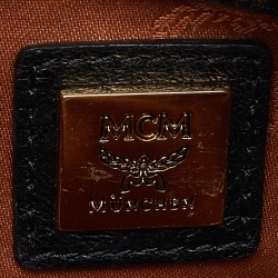 MCM Tan Visetos Coated Canvas and Leather Double Zip Camera Crossbody Bag