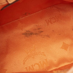 MCM Cognac Visetos Coated Canvas and Leather Mini Drawstring Bucket Bag