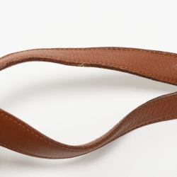 MCM Cognac Visetos Coated Canvas and Leather Boston Bag