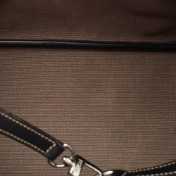 MCM Navy Blue/Black Visetos Coated Canvas and Leather Open Tote