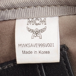 MCM Black/Grey Leather Mini Studded Stark Backpack