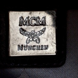 Pre Owned MCM White Leather Mini Studded Backpack