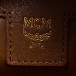 Pre Owned MCM Black Visetos Leather Small Stark Backpack