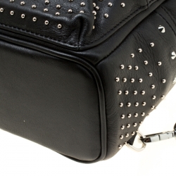 Pre Owned MCM Black Leather X Mini  Studded Strak-Bebe Boo Backpack