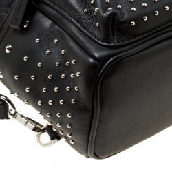 Pre Owned MCM Black Leather X Mini  Studded Strak-Bebe Boo Backpack