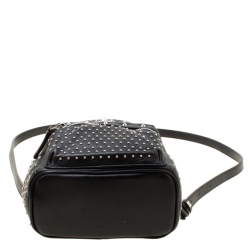 Pre Owned MCM Black Leather X Mini  Studded Strak-Bebe Boo Backpack
