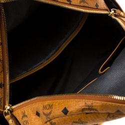 Pre Owned MCM Cognac Visetos Coated Canvas Medium Studs Stark Backpack