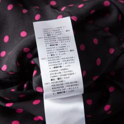 Pre Owned Alexander McQueen Black Polka Dot Ruffle Detail Maxi Dress S