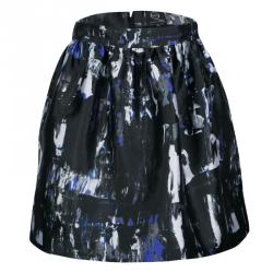 Pre Owned McQ by Alexander McQueen Richter Print Gathered Skirt M