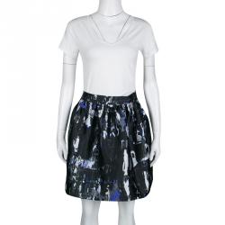 Pre Owned McQ by Alexander McQueen Richter Print Gathered Skirt M