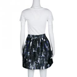 Pre Owned McQ by Alexander McQueen Richter Print Gathered Skirt M