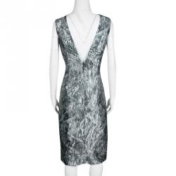 Pre Owned Mcq By Alexander McQueen Printed Foil Effect Sleeveless Dress M