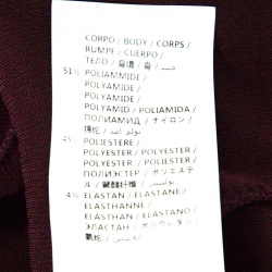 Pre Owned McQ by Alexander McQueen Burgundy Knit Peplum Mini Skirt L