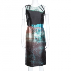 Pre Owned McQ by Alexander McQueen Haze Print Cutout Back Detail Sleeveless Dress S