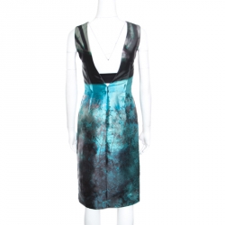 Pre Owned McQ by Alexander McQueen Haze Print Cutout Back Detail Sleeveless Dress S