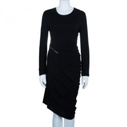 Pre Owned McQ by Alexander Mcqueen Long Sleeve Zip Detail Dress XL