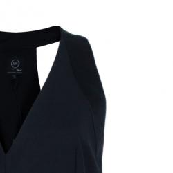 Pre Owned McQ by Alexander McQueen Black V-Neck Flared Dress M