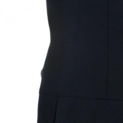 Pre Owned McQ by Alexander McQueen Black V-Neck Flared Dress M