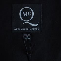 Pre Owned McQ by Alexander McQueen Black V-Neck Flared Dress M