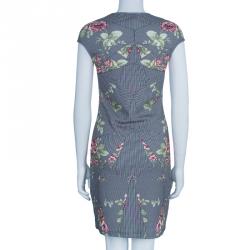 مملوكة مسبقًا فستان أم سي كيو باي الكساندر ماكوين طباعة كاليدوسكوب أنتيك روز M