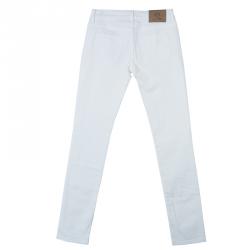 Pre Owned McQ By Alexander McQueen Off-White Low Waist Denim Jeans S