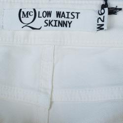 Pre Owned McQ By Alexander McQueen Off-White Low Waist Denim Jeans S