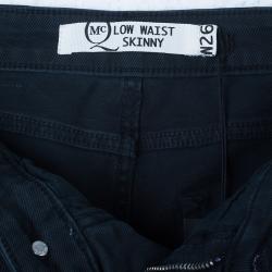 Pre Owned McQ By Alexander McQueen Black Low Waist Skinny Jeans S