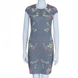 مملوكة مسبقًا McQ By Alexander McQueen Kaleidoscope Antique Rose Print Dress XL