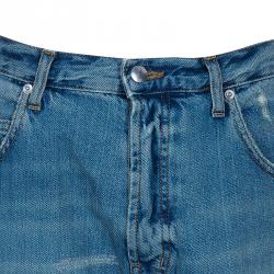 Pre Owned McQ by Alexander McQueen Loose Patchwork Distressed Jeans L