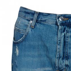 Pre Owned McQ by Alexander McQueen Loose Patchwork Distressed Jeans L