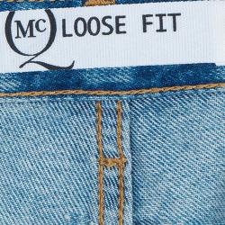Pre Owned McQ by Alexander McQueen Loose Patchwork Distressed Jeans L