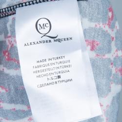 مملوكة مسبقًا فستان أم سي كيو باي أليكساندر مكوين نقشة الفهد أحمر وأسود بلا أكمام L