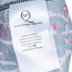 مملوكة مسبقًا فستان أم سي كيو باي أليكساندر مكوين نقشة الفهد أحمر وأسود بلا أكمام L