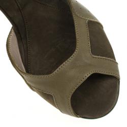 Pre Owned McQ by Alexander McQueen Nubuck and Leather Platform Wedge Sandals Size 39